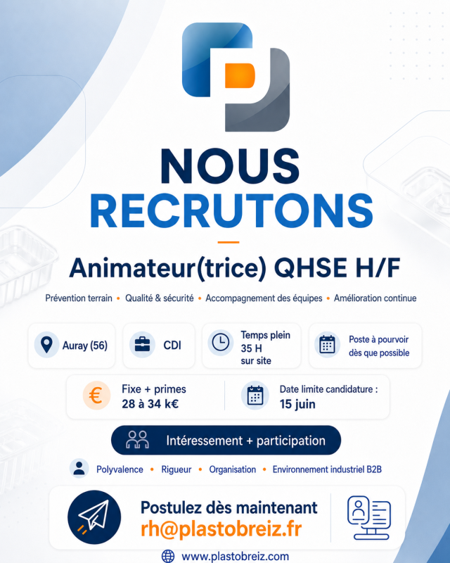 Offre Animateur(trice) QHSE