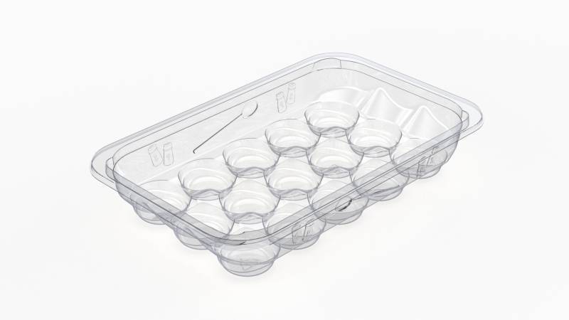 Barquette 15 boulettes apet cristal 